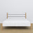 Tweepersoonsbed houten wit-eiken – zijaanzicht, proporties en vorm, slaapkamer