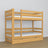 Stapelbed met lade voor matras naturel grenen van hout – massief hout, scandi stijl