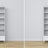Display cabinet 1S 57 white – glass door hinges, wooden, close-up