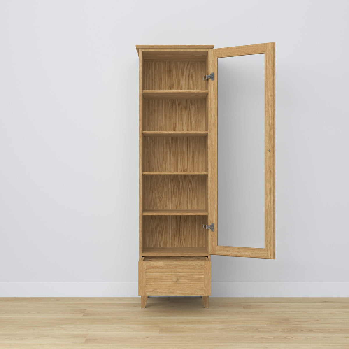 Oak display cabinet 1S 57 Scandi oak natural