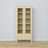 Vitrinekast met lade van grenenhout transparant grenen 90 cm – woonkamer, Scandinavische stijl Nizio