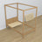 Bed naturel eiken met hemelbed in kinderkamer – scandi inrichting