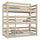 Triple bunk bed wooden bleached oak – three sleeping places, scandi children’s room