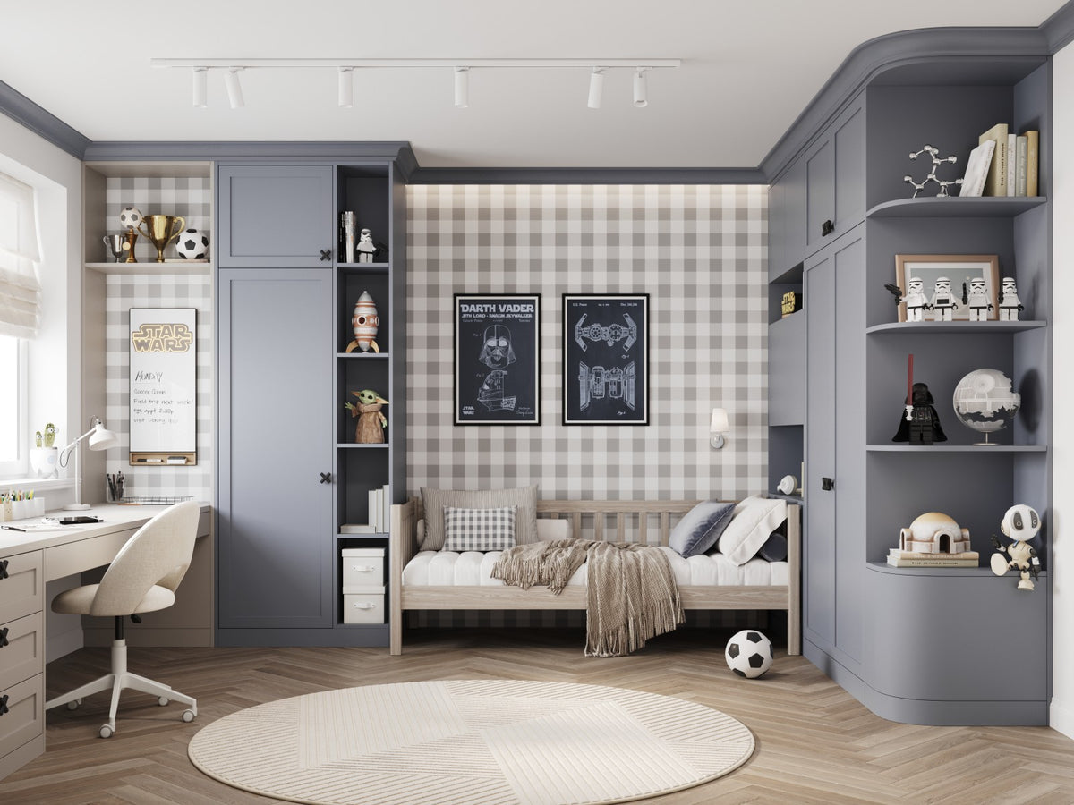Slaapbank gewit eiken in kinderkamer – scandi inrichting, eikenhouten