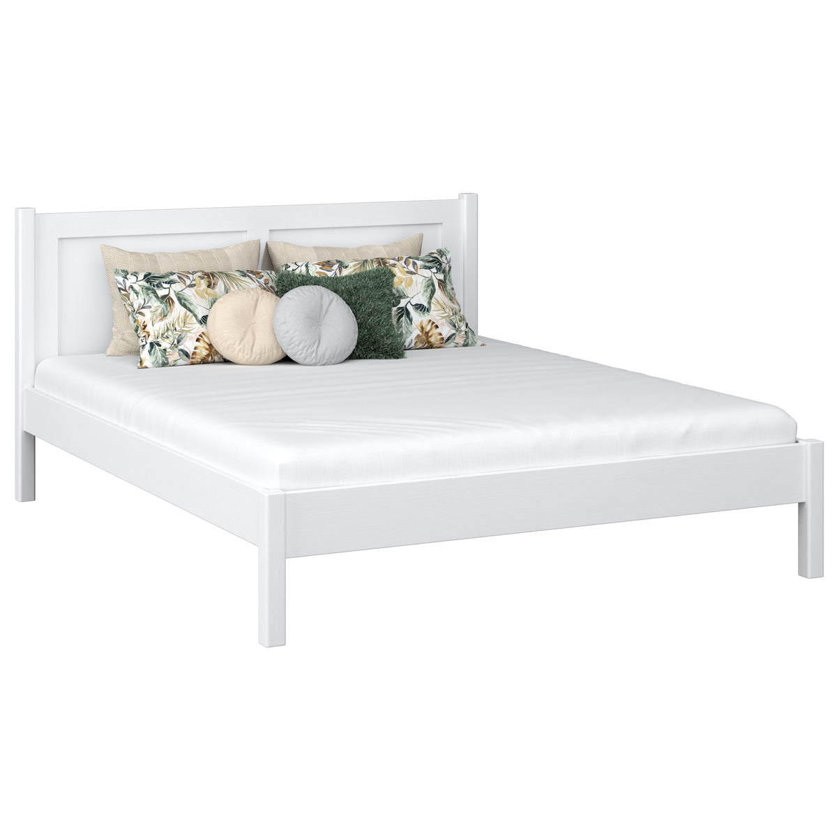 Tweepersoonsbed N02 houten in kleur op maat RAL/NCS – massief hout, Nizio