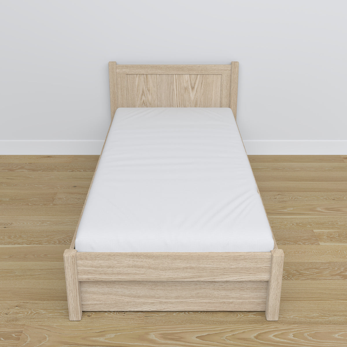 Bed gewit eiken met lade – geleiders en eiken details, Nizio