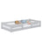Laag bed houten grijs – slaapkamer, massief hout, Scandinavische stijl Nizio