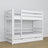 White Wooden Bunk Bed – Dimensions and Diagram with Mattress Drawer
