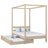 Bed met hemelbed en matraslade eiken gewit eiken – kinderkamer scandi