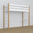 Lit mezzanine en bois blanc-chêne – sommier à lattes, vue de côté