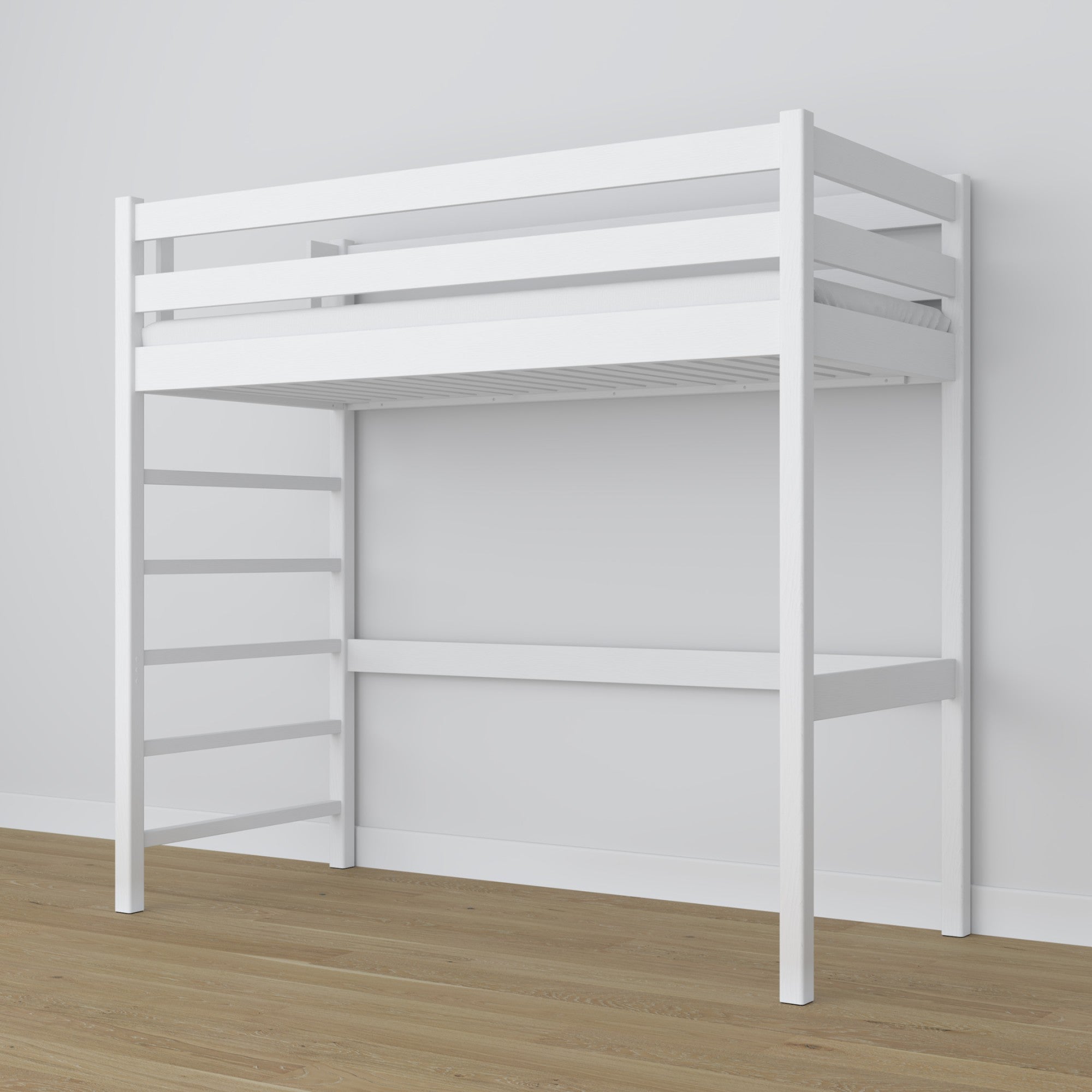 Hoogslaper N01 wit houten in Scandinavische stijl, minimalistisch
