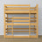 Drielaags stapelbed naturel grenen – ladder en veiligheidsranden, houten