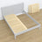 Tweepersoonsbed houten grijs – afmetingen en schema, Nizio Home