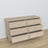 Commode 6S eiken gewit eiken – lades open, ruim interieur opbergruimte