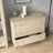 Chest of drawers 3S oak bleached oak – open drawers, spacious storage compartments