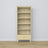 Bookcase 1S 80 clear pine made of pine – side view, depth and profile