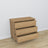 Chest of drawers 3S natural oak wood – side view, compact structure