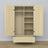 Houten kledingkast 2D1S transparant grenen – deuren open, roede en interne planken