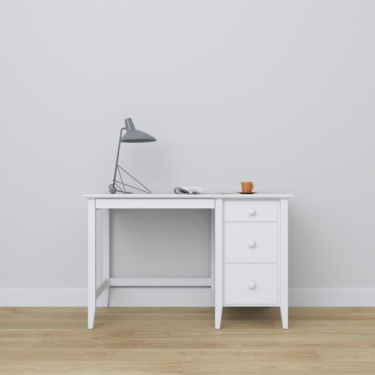 bureau 3S Scandi en bois dans la couleur sur commande RAL/NCS – bois massif, Nizio