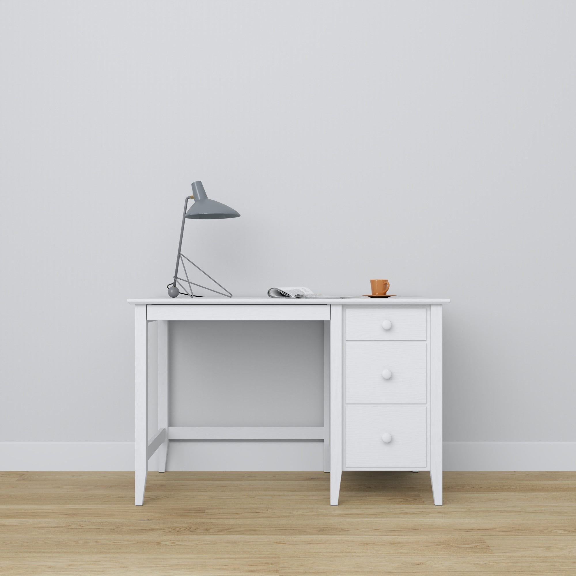 bureau 3S Scandi en bois dans la couleur sur commande RAL/NCS – bois massif, Nizio