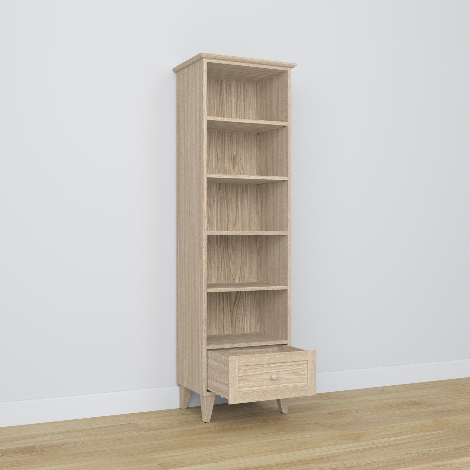Oak shelf 1S 57 Scandi oak bleached