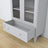 Vitrine 1S 90 gris – portes vitrées, charnières, en bois, Nizio