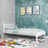 Single wooden bed white – children’s room, solid wood, scandi style