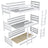 3-laags stapelbed wit met eiken van hout – afmetingen en schema, Nizio