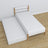 Bed with mattress drawer white-oak made of wood – dimensions, Nizio