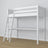 Lit mezzanine avec bureau en bois blanc – échelle i barrière ochronna