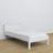 Single wooden bed white – details of joints and wood, Nizio Home