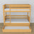 Stapelbed houten naturel grenen – details verbindingen en ladder, kinderkamer