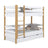 Stapelbed met lade houten wit-eiken – kinderkamer, massief hout, scandi