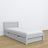 Bed met lade houten grijs – kinderkamer, scandi inrichting