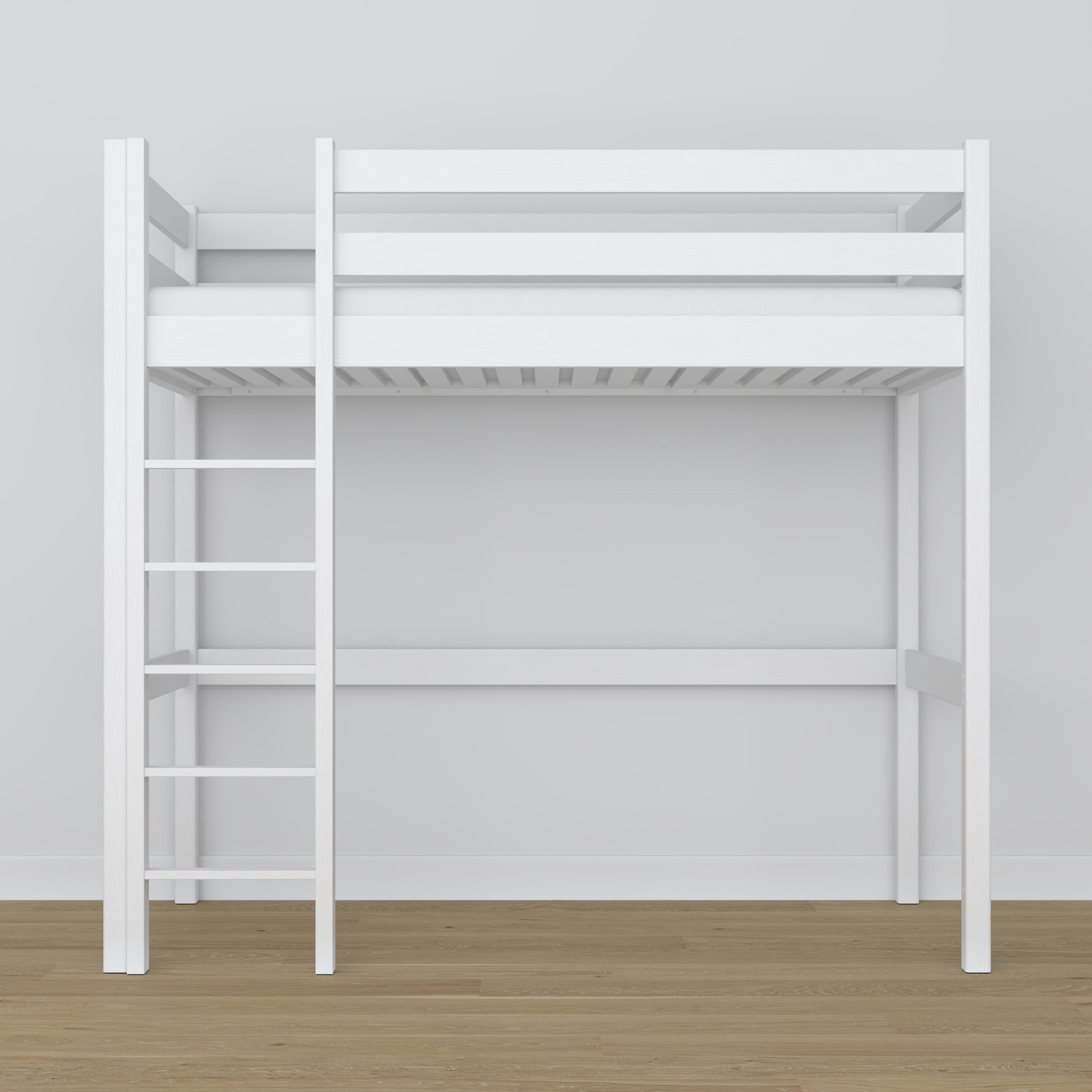 Hoogslaper houten wit – details van verbindingen en ladder, Nizio Home