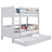 Stapelbed houten grijs – ladder, hekjes, lade voor extra matras