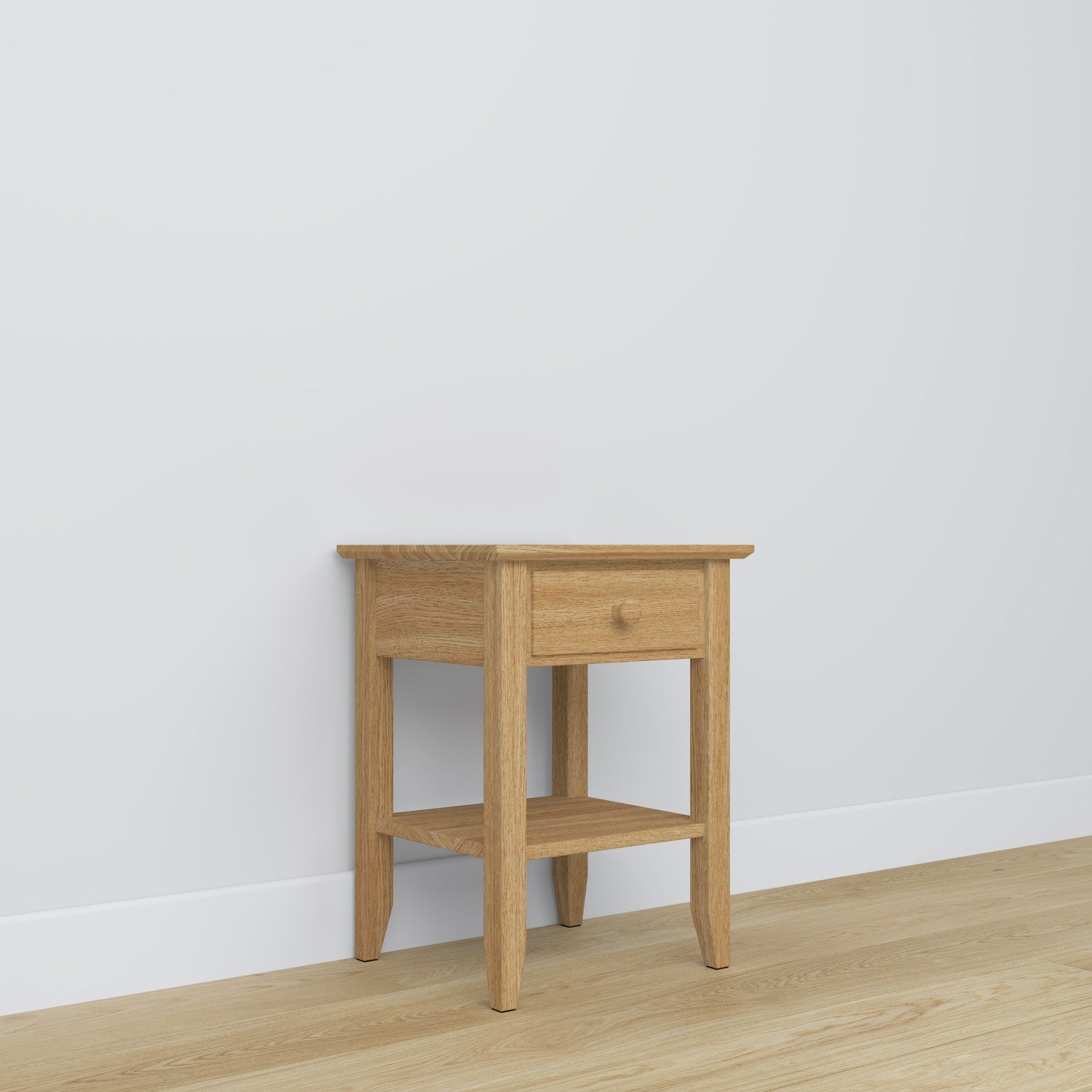 Bedside table N01 oak natural oak – open drawer, bedside storage compartment