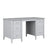 Desk 6S grey wooden – side view, tabletop depth