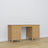 Bureau 6S chêne naturel en chêne – vue de côté, profondeur du plateau