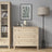 Chest of drawers 3S bleached oak – oak, closed drawers, front view, Nizio