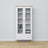 Vitrine z tiroir en bois blanc avec chêne 90 cm – salon, style scandinave Nizio