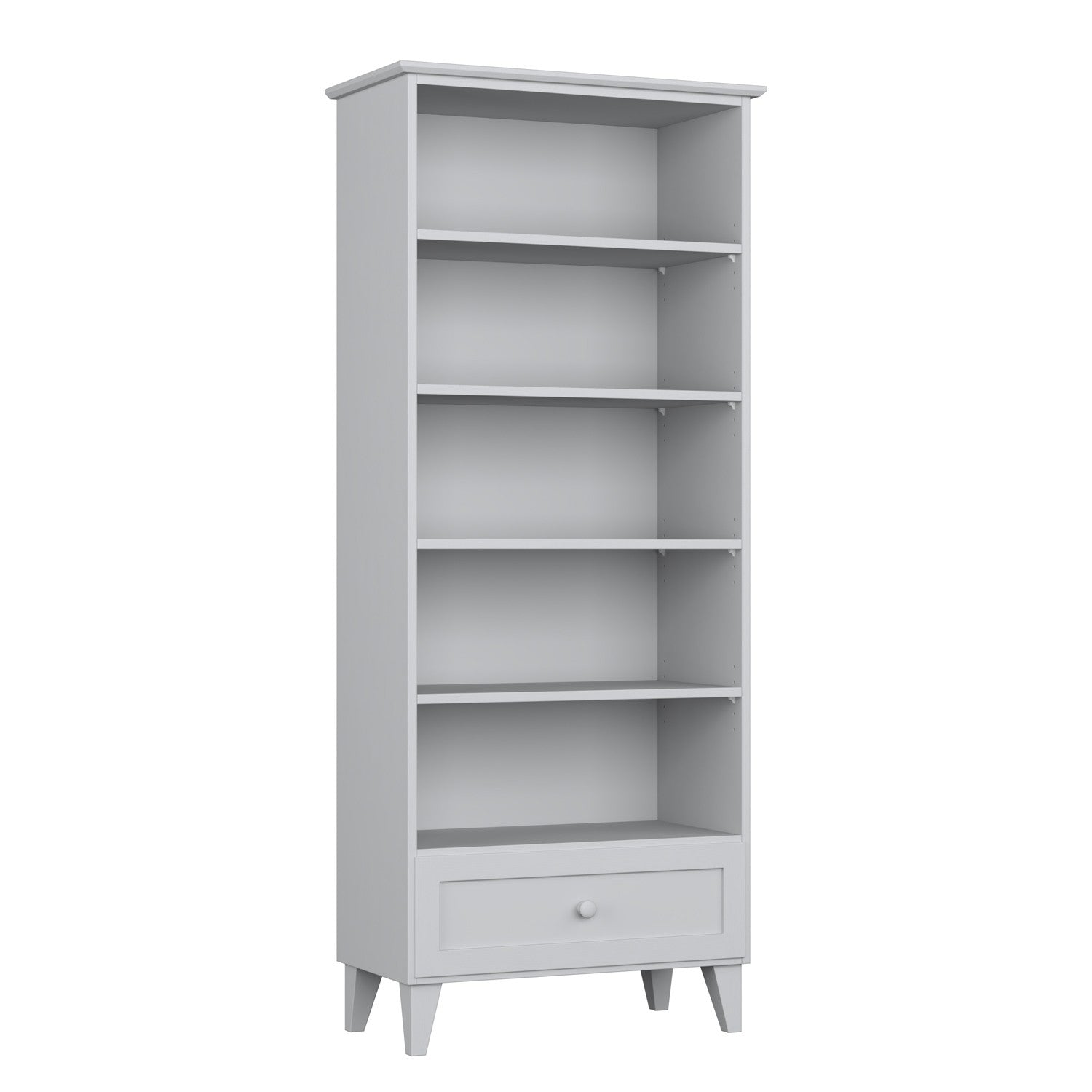 Kast 1S 80 grijs van hout – zijaanzicht, diepte en profiel
