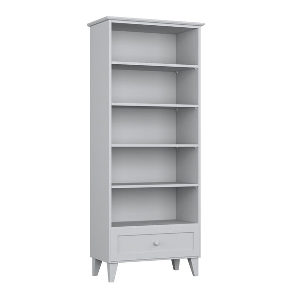Étagère 1S 80 gris en bois – vue de côté, profondeur i profil