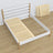 Houten tweepersoonsbed wit-eiken – afmetingen en schema, Nizio Home