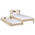 Oak bed with mattress drawer bleached oak – child’s room, scandi Nizio