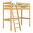 Hoogslaper naturel grenen – ladder en bedhek houten, Nizio Home