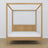 Tweepersoonsbed met hemel eiken naturel eiken – hoofdeinde en frame, close-up
