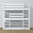 Drielaags stapelbed wit – ladder en veiligheidsbedhekjes, houten