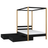 Hemelbed zwart-eiken – houten details en verbindingen, Nizio Home