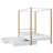 Bed wit-eiken met hemel – houten details en verbindingen, Nizio Home